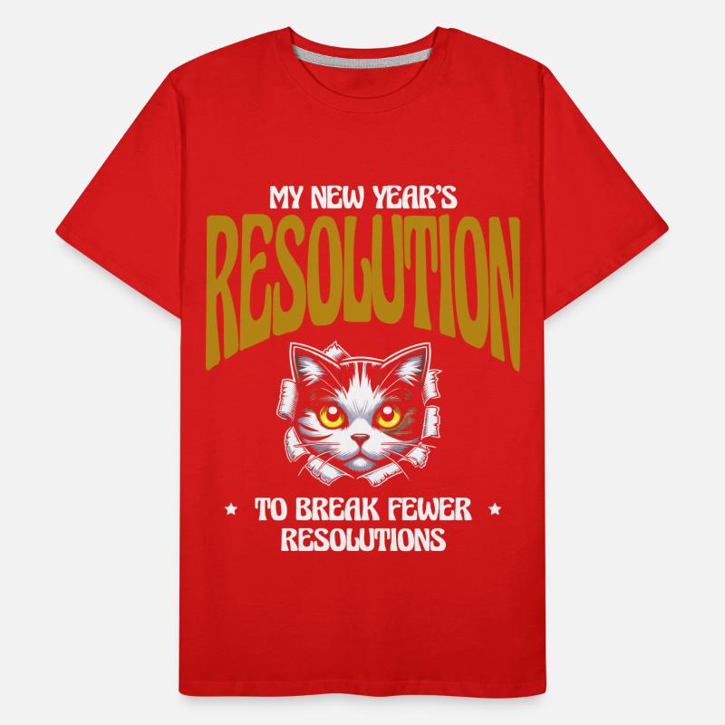 Ma résolution du Nouvel An de briser moins de résolutions T-shirt bio Premium Homme