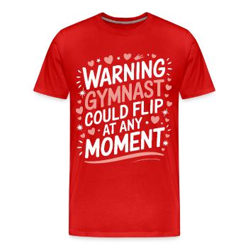 Turnen Turner Gymnastik - Männer Premium Bio T-Shirt - Rot - Vorne - Damien (186cm)