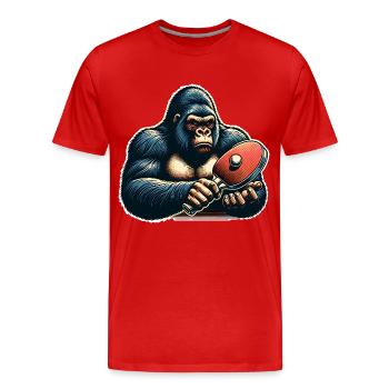 Ping-pong - T-shirt bio Premium Homme - rouge - Devant - Damien (186cm)
