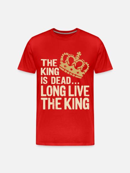 Kongen er død længe leve kongen Citat Ordsprog - Herre Premium T-shirt økologisk - rød