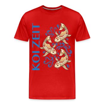 Koi Zeit Spruch Koi Karpfen Liebhaber - Männer Premium Bio T-Shirt - Rot - Vorne - Damien (186cm)