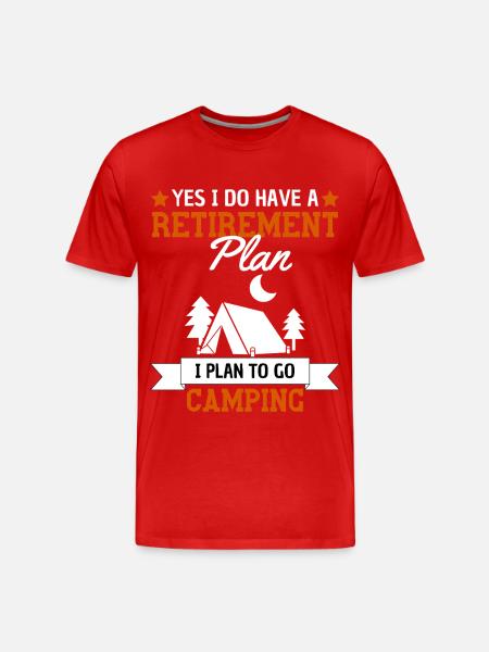 Camping Pensionsordning Pensionister Camping - Herre Premium T-shirt økologisk - rød