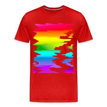 colorful rainbow gradient - Men's Premium Organic T-Shirt - red - Front - Damien (186cm)