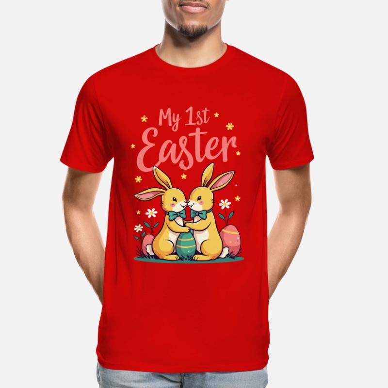 My 1ST Easter Sweet Easter Bunnies First Easter Men's Premium Organic T-Shirt