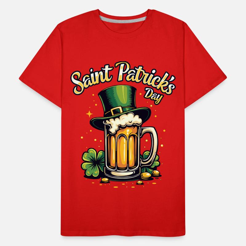 St Patrick`s Day Bier Männer Premium Bio T-Shirt