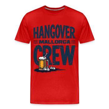 Hangover Crew Mallorca Chemise de fête pour fêtards - T-shirt bio Premium Homme - rouge - Devant - Damien (186cm)
