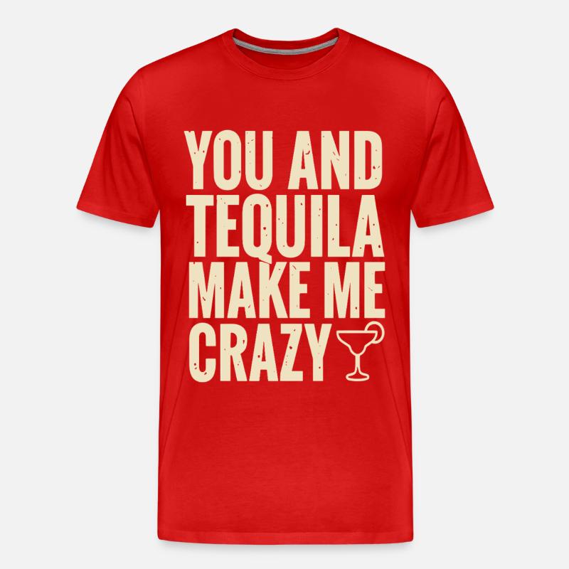 Tequila Party Spruch Zitat - Männer Premium Bio T-Shirt - Rot