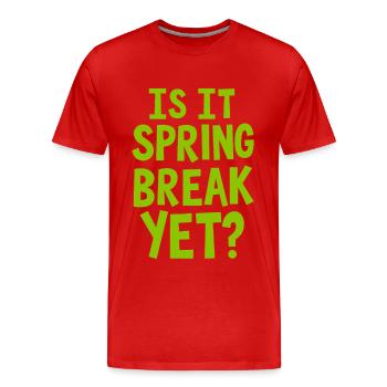 Spring Break Countdown Spruch Zitat - Männer Premium Bio T-Shirt - Rot - Vorne - Damien (186cm)