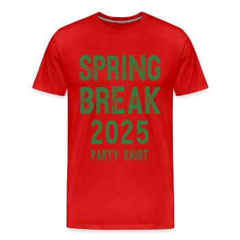 Spring Break 2025 Party Shirt - Men's Premium Organic T-Shirt - red - Front - Damien (186cm)