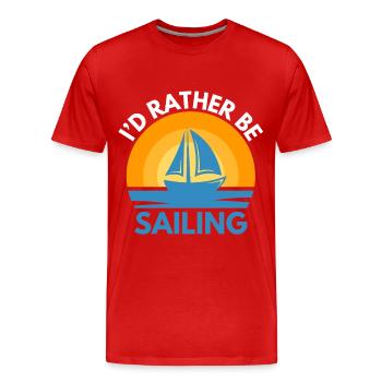Segeln Spruch Segler Segelsport - Männer Premium Bio T-Shirt - Rot - Vorne - Damien (186cm)