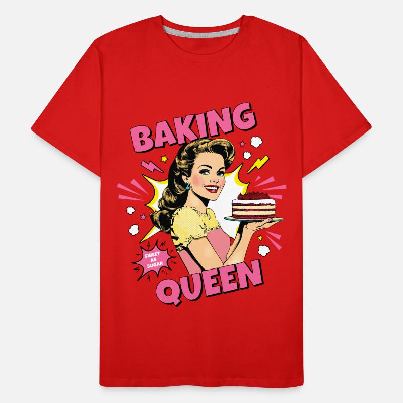 Baking Cake Baking Queen Baking Fairy Baker Pop Art Men's Premium Organic T-Shirt