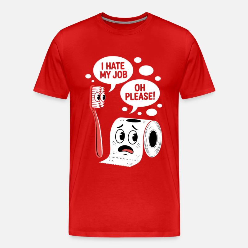 Witziger Comic Spruch Sarkastisch Witzig - Männer Premium Bio T-Shirt - Rot