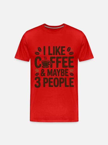 Kaffeordsprog for kaffeelskere - Herre Premium T-shirt økologisk - rød