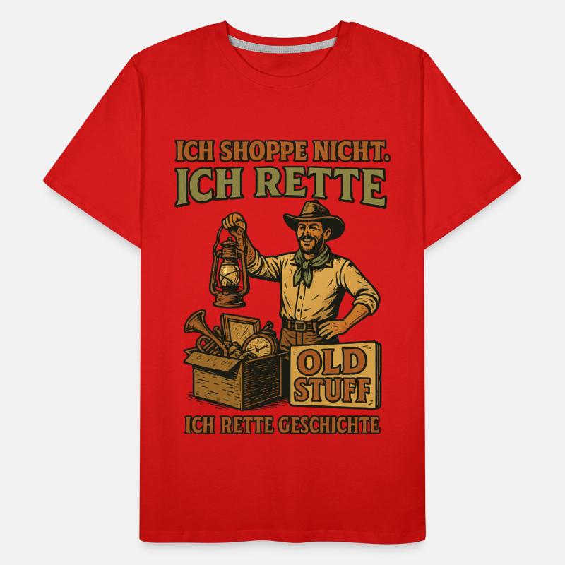 I don't shop, I save old stuff history Men's Premium Organic T-Shirt