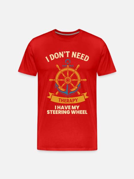 Funny saying ship-boat-captain - Men's Premium Organic T-Shirt - red