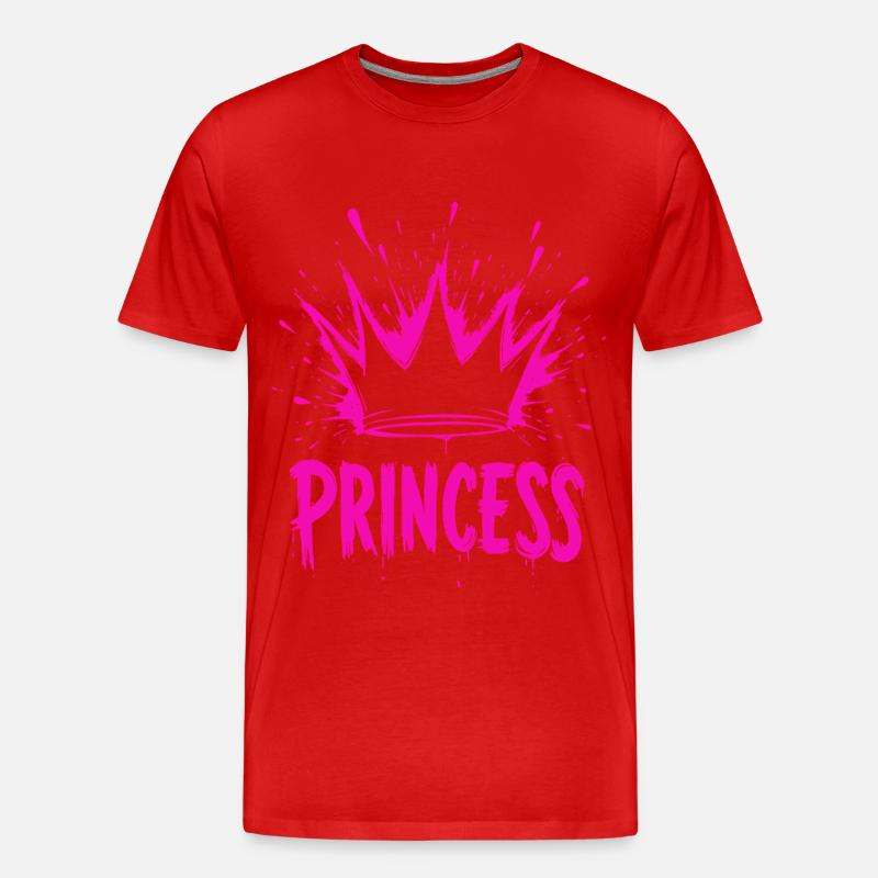 Prinzessin Krone Splash - Männer Premium Bio T-Shirt - Rot