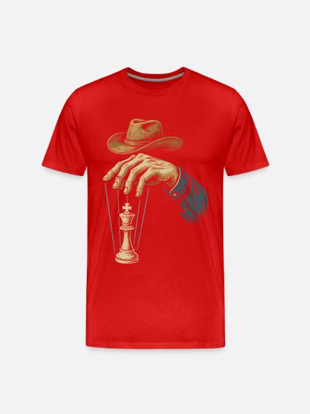 Chess Player Chess King Puppet - Men's Premium Organic T-Shirt - red