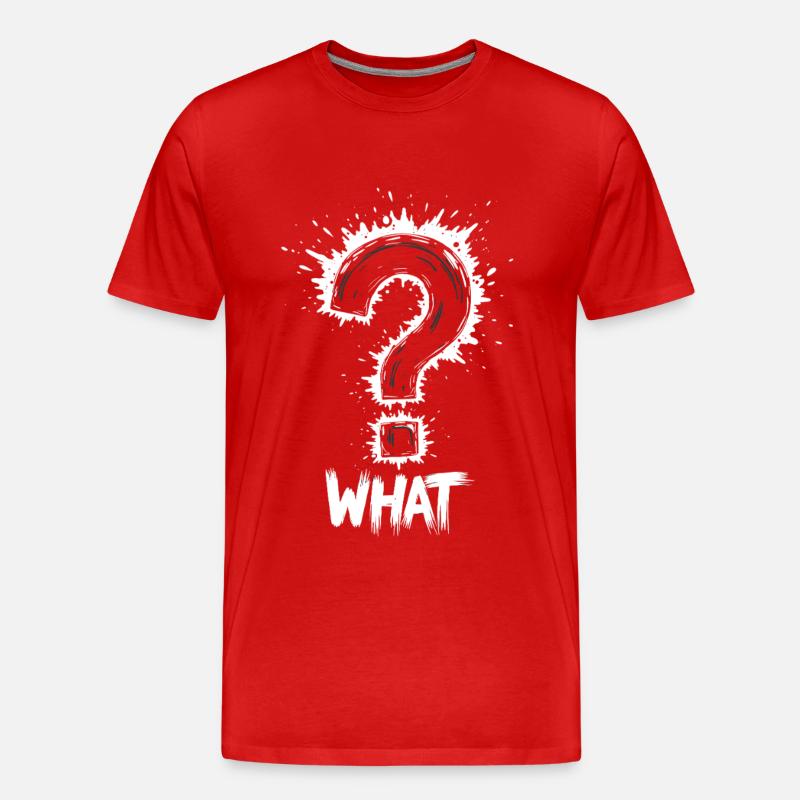 Quel point d’interrogation Splash - T-shirt bio Premium Homme - rouge