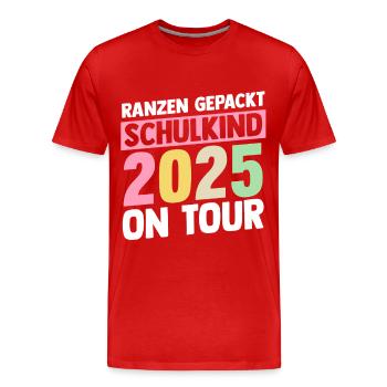 Kita Farewell First Grade School Enrollment 2025 - Men's Premium Organic T-Shirt - red - Front - Damien (186cm)