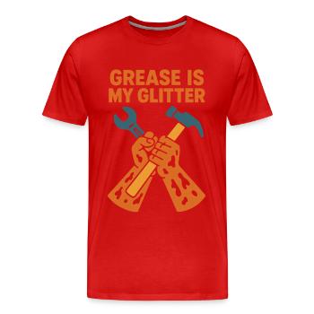 Lustiger Handwerker Mechaniker Spruch - Männer Premium Bio T-Shirt - Rot - Vorne - Damien (186cm)