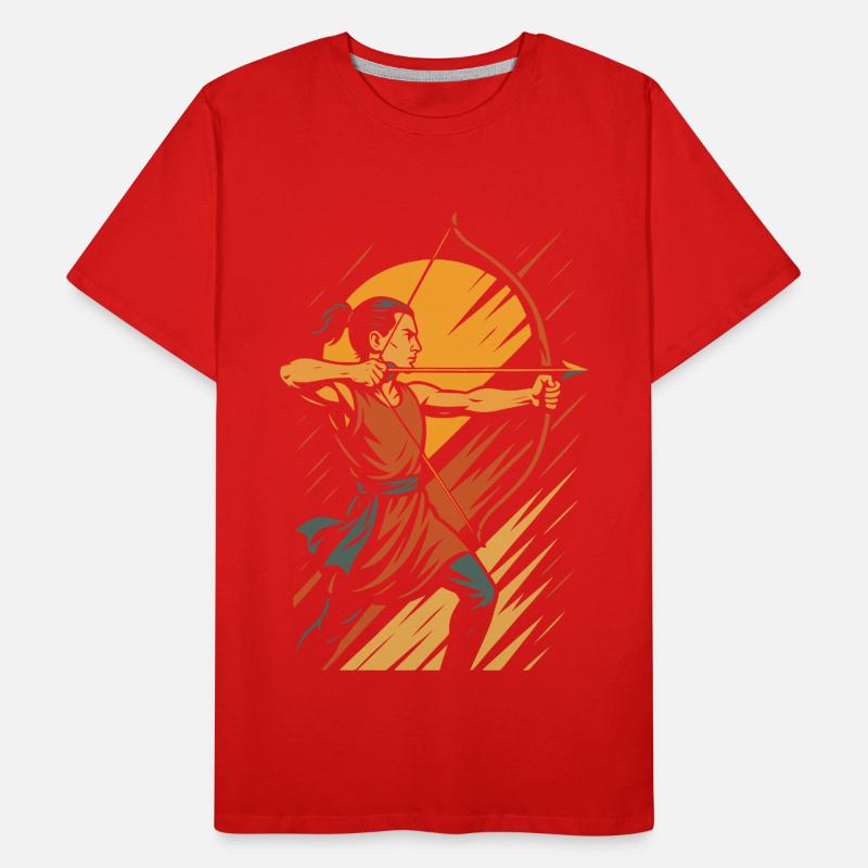Tir à l’arc Cible Archer Warrior T-shirt bio Premium Homme