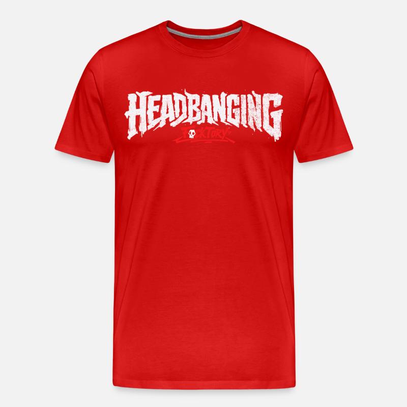 Logo de headbanging blanc - T-shirt bio Premium Homme - rouge