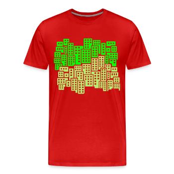 ville cité arrondissement - T-shirt bio Premium Homme - rouge - Devant - Damien (186cm)