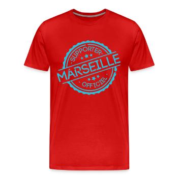 Supporter Marseille - Männer Premium Bio T-Shirt - Rot - Vorne - Damien (186cm)