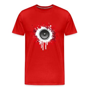 Bass Box Lautsprecher Musik DJ Shirt Geschenk - Männer Premium Bio T-Shirt - Rot - Vorne - Damien (186cm)
