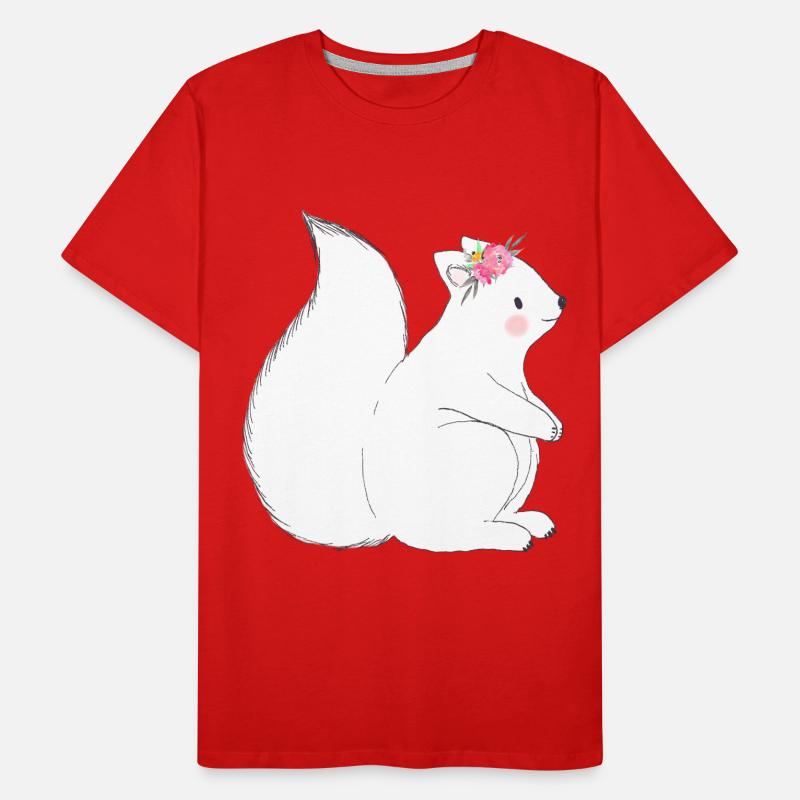 Squirrel Flowers Men's Premium Organic T-Shirt