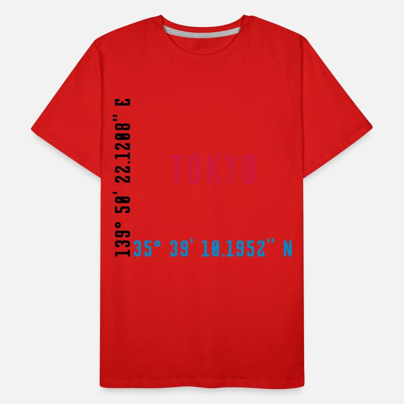 TOKYO - JAPAN - GPS COORDINATES / COORDINATES Men's Premium Organic T-Shirt