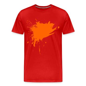 Couleur design couleur couleur éclaboussé vecteur - T-shirt bio Premium Homme - rouge - Devant - Damien (186cm)