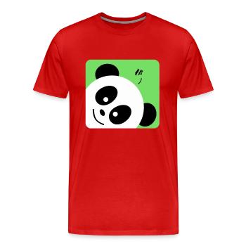 Animal panda - Animal panda - Men's Premium Organic T-Shirt - red - Front - Damien (186cm)