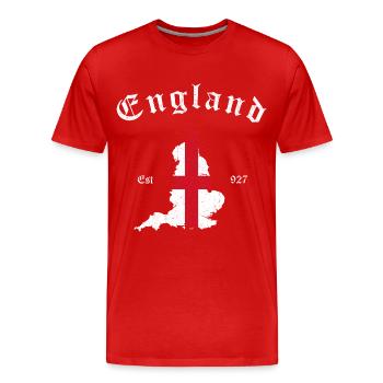 England Map - Männer Premium Bio T-Shirt - Rot - Vorne - Damien (186cm)
