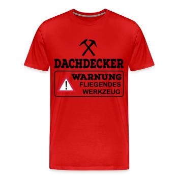 Couvreurs - T-shirt bio Premium Homme - rouge - Devant - Damien (186cm)