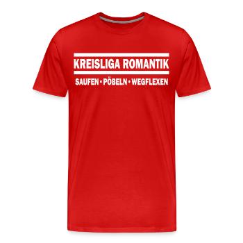 Kreisliga Romantik - Männer Premium Bio T-Shirt - Rot - Vorne - Damien (186cm)