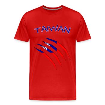 Taiwan claws taiwan flag from taiwan - Männer Premium Bio T-Shirt - Rot - Vorne - Damien (186cm)
