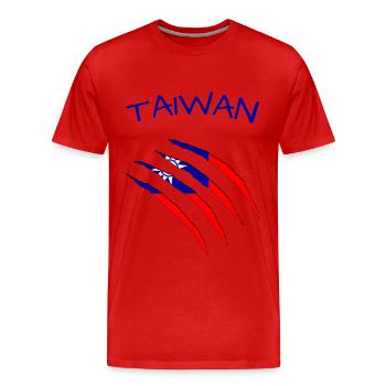 Taiwan - Männer Premium Bio T-Shirt - Rot - Vorne - Damien (186cm)