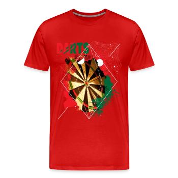Jeu de fléchettes Dart Dart King 180 Bullseye - T-shirt bio Premium Homme - rouge - Devant - Damien (186cm)