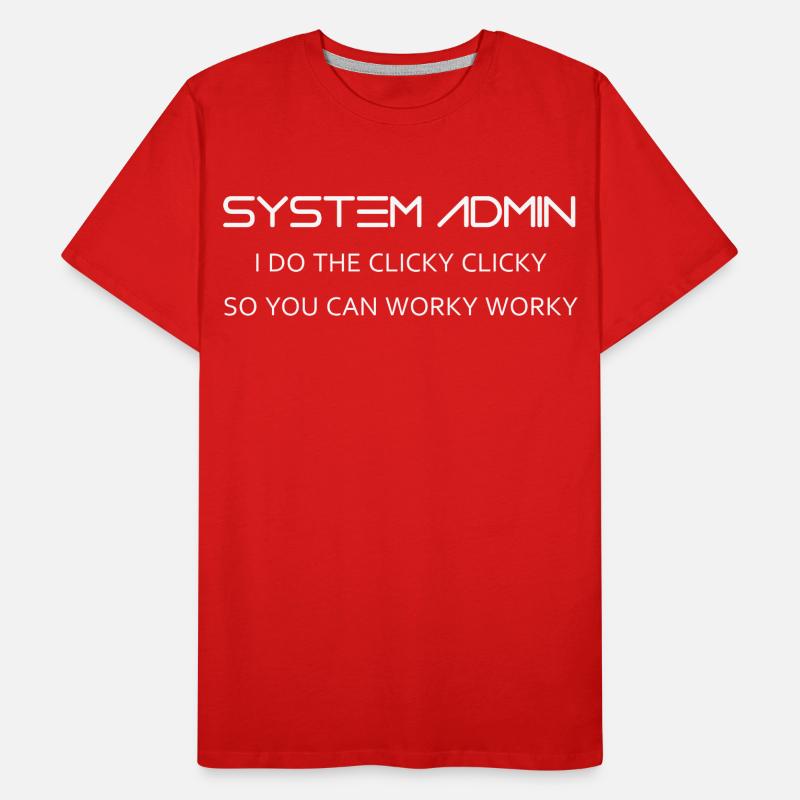 System Admin do clicky clicky en blanc T-shirt bio Premium Homme