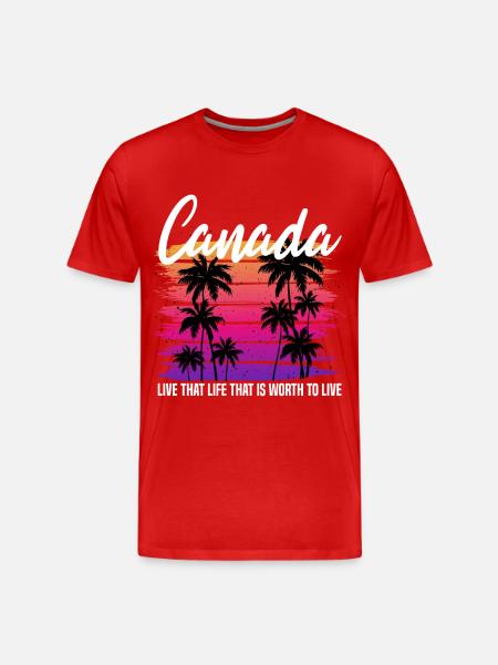 Canada Retro - Men's Premium Organic T-Shirt - red
