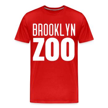 Brooklyn zoo - T-shirt bio Premium Homme - rouge - Devant - Damien (186cm)