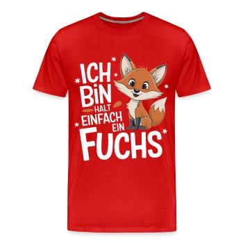 Fuchs Füchse Wildtier Waldtier Rotfuchs - Männer Premium Bio T-Shirt - Rot - Vorne - Damien (186cm)