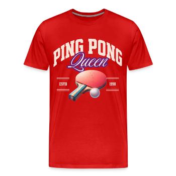 Ping-pong - T-shirt bio Premium Homme - rouge - Devant - Damien (186cm)