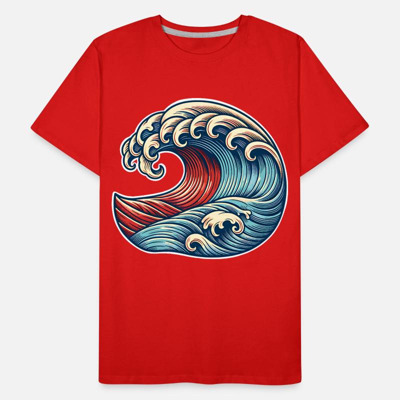 Wave Men's Premium Organic T-Shirt