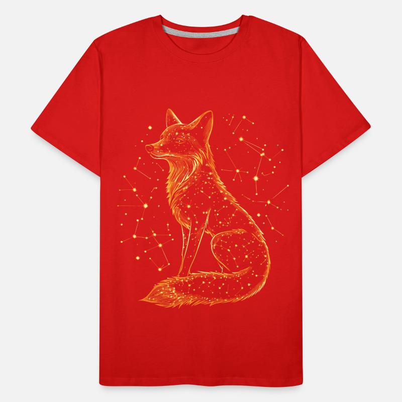 Fuchs Sterne Sternenbild Männer Premium Bio T-Shirt