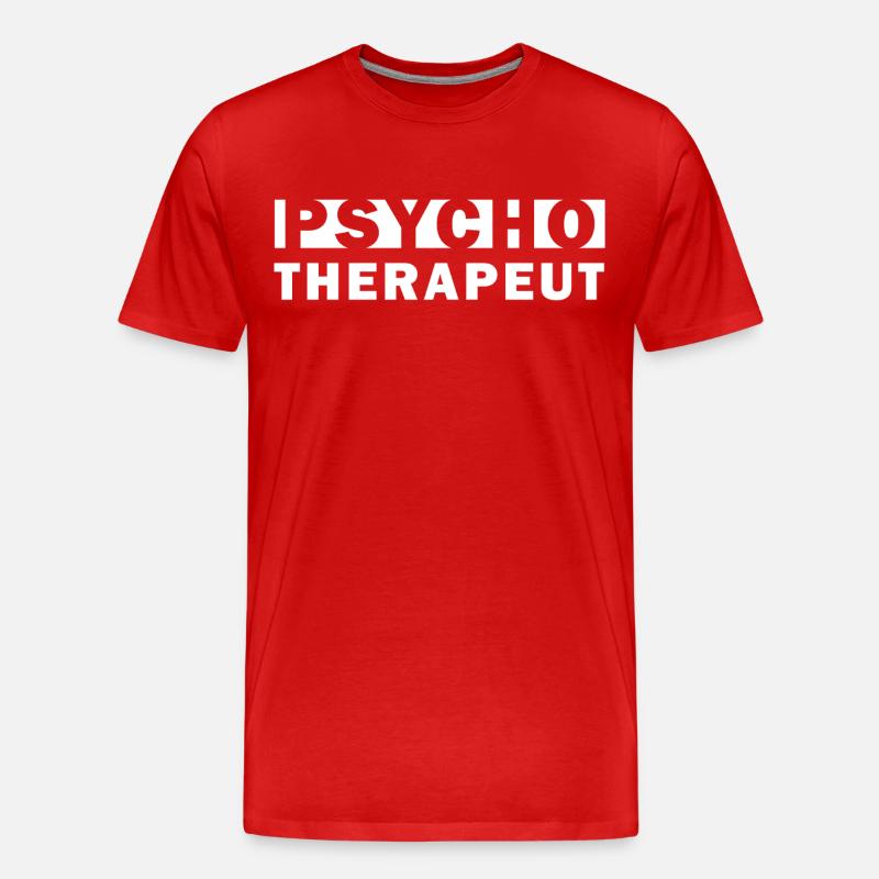 Psychotherapeut – Geschenkidee - Männer Premium Bio T-Shirt - Rot