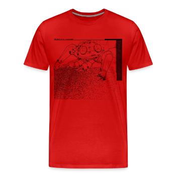 Fld.) GitS; Tachikoma, GitS Tank Cyberpunk A.I. - Männer Premium Bio T-Shirt - Rot - Vorne - Damien (186cm)