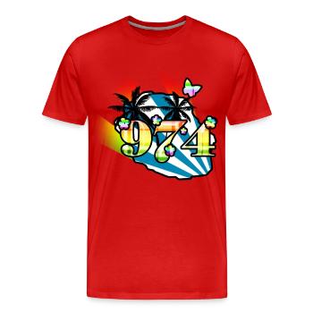 974 - T-shirt bio Premium Homme - rouge - Devant - Damien (186cm)