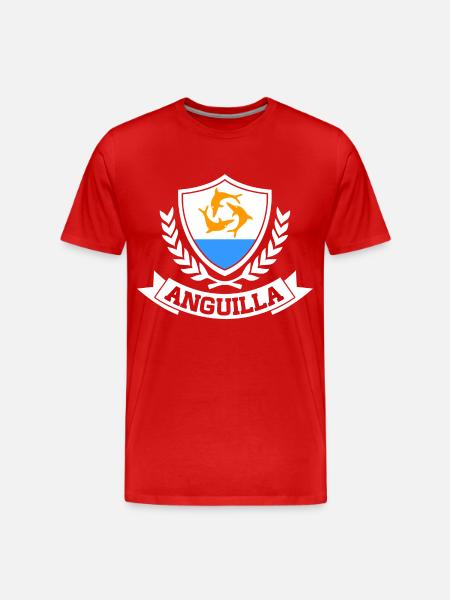 Anguilla - Men's Premium Organic T-Shirt - red